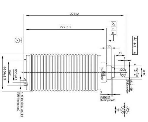 MTD-12-1600-31.5 Vacuum interrupter 12 kV